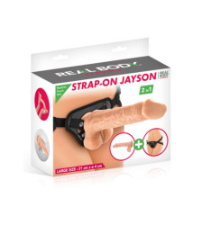 2 en 1 Gode ceinture interchangeable Jayson 21 cm - CC514128
